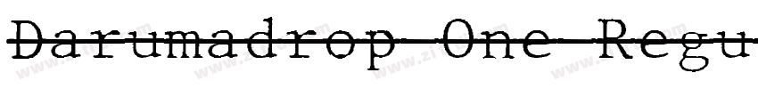 Darumadrop One Regul字体转换